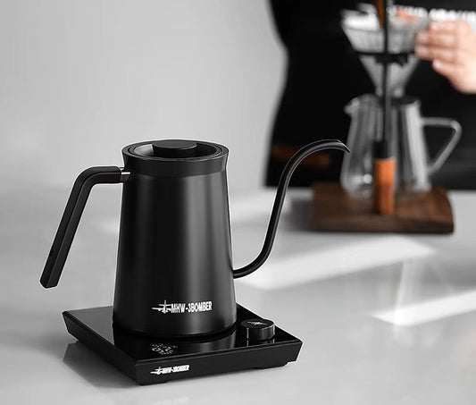 Bouilloire électrique col de cygne 600 ml – Contrôle précis de la température 40–95°C – Acier inoxydable – Café filtre & Pour Over