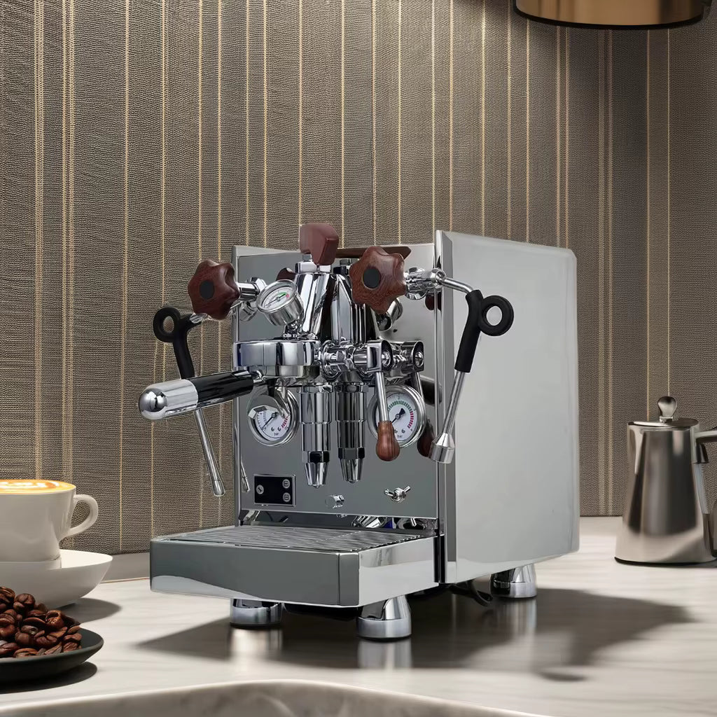 Machine à café semi-automatique professionnelle E61 en acier inoxydable – 9 bars, chaudière 2 L, 2200 W