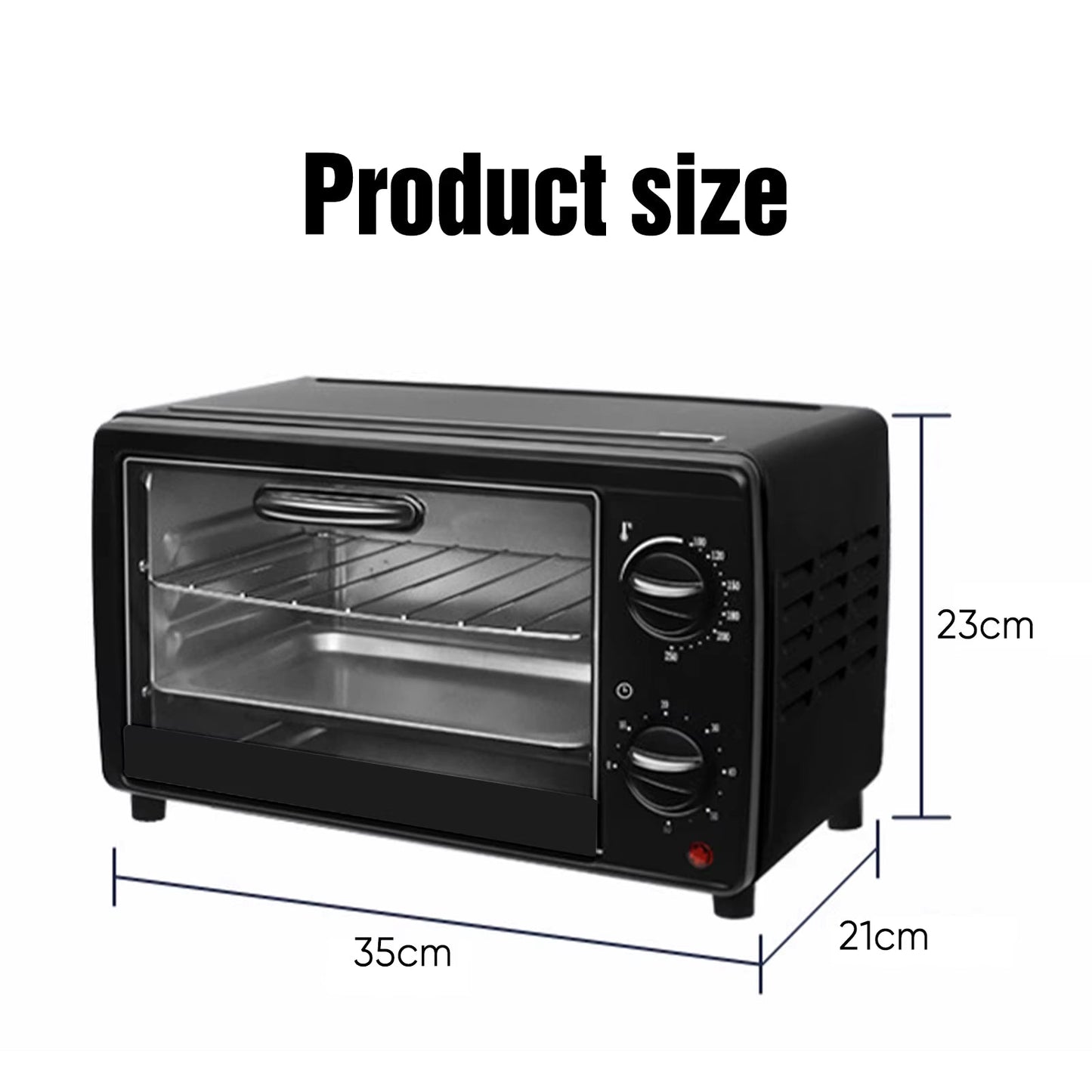 Mini four friteuse à air 13 L 1350 W – Four à convection multifonction, cuisson saine sans huile, écran tactile, inox