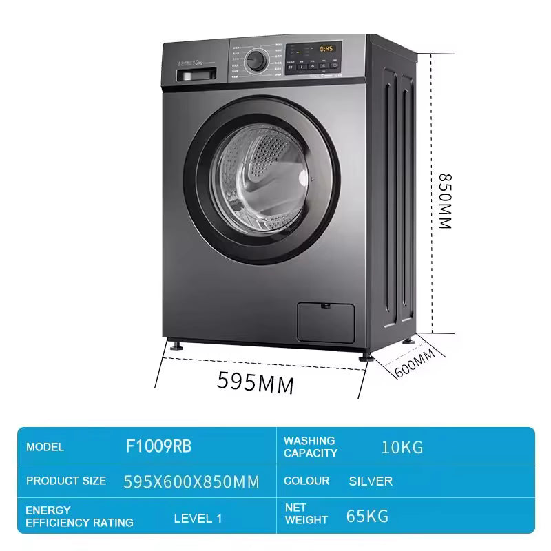 Lave-linge séchant 10 kg intelligent – Classe énergétique A, moteur à conversion de fréquence, tambour inox, pose libre