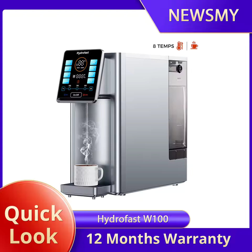 Purificateur d'Eau à Osmose Inverse de Comptoir - Filtration 6 Étapes, Eau Chaude Instantanée (8 Températures), Stérilisation UV et Reminéralisation - Réservoir 4L - Sans Installation