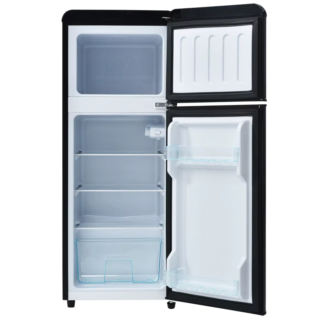 Réfrigérateur Congélateur Double Porte 92L – Compact, Éclairage LED, Classe Énergétique D, Silencieux