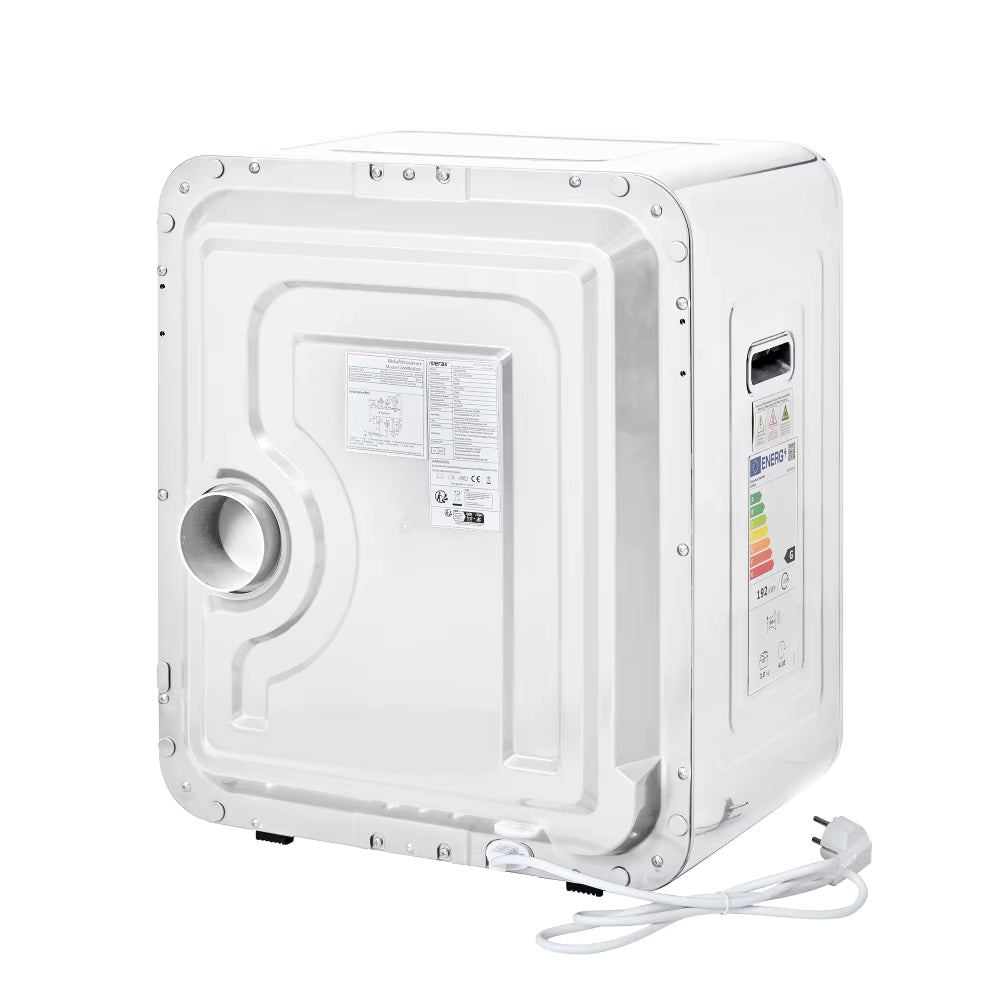 Sèche-linge mural compact 4 kg – 850 W – Tambour inox – Séchage rapide avec protection surchauffe – Classe énergétique C