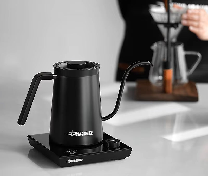 Bouilloire électrique col de cygne 600 ml – Contrôle précis de la température 40–95°C – Acier inoxydable – Café filtre & Pour Over