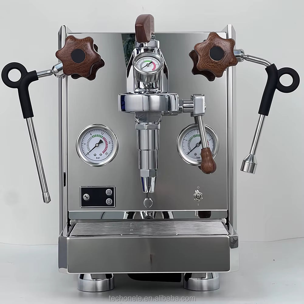 Machine à café semi-automatique professionnelle E61 en acier inoxydable – 9 bars, chaudière 2 L, 2200 W