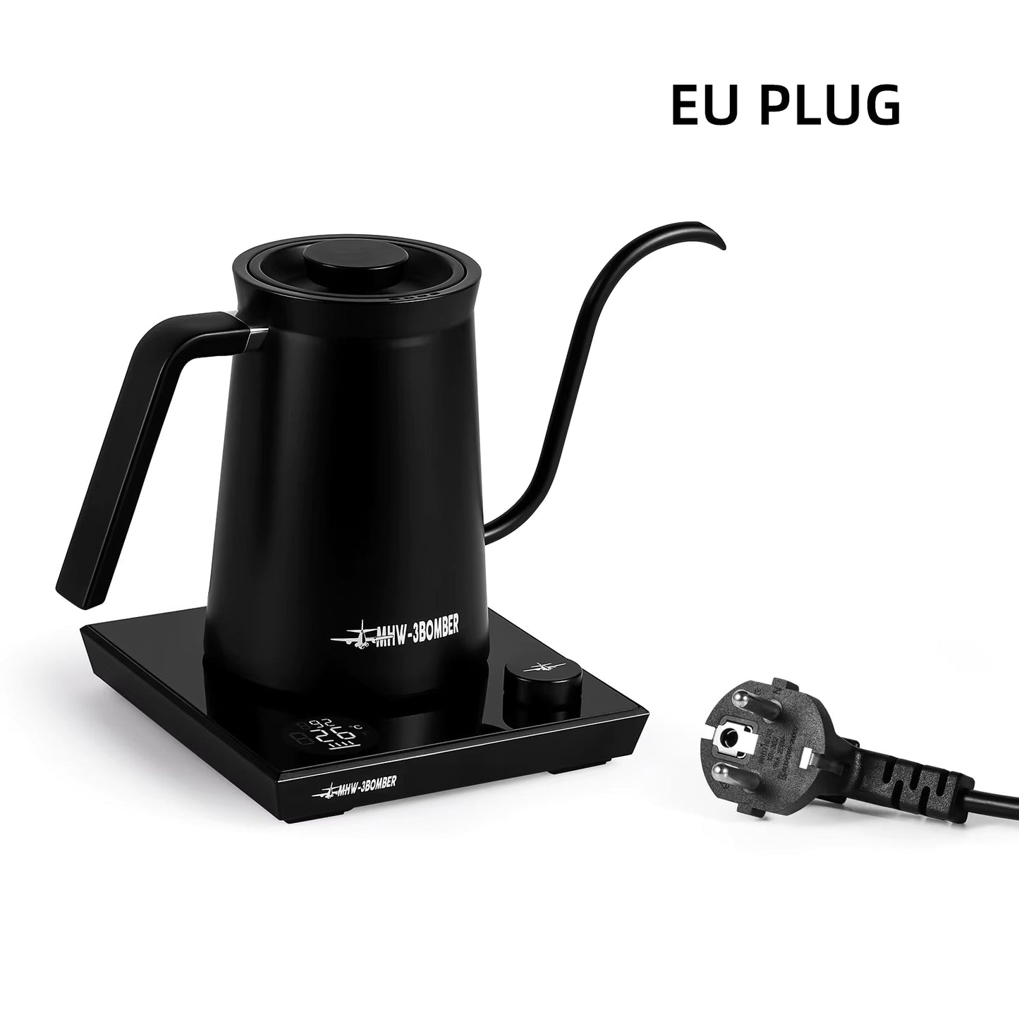 Bouilloire électrique col de cygne 600 ml – Contrôle précis de la température 40–95°C – Acier inoxydable – Café filtre & Pour Over