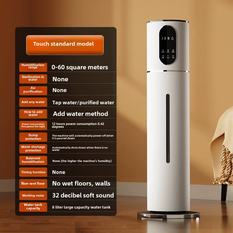 Humidificateur d'Air Ultrasons 8L - Grande Capacité au Sol - Fonction Aromathérapie & Ioniseur - Silencieux pour Grand Salon et Bureau