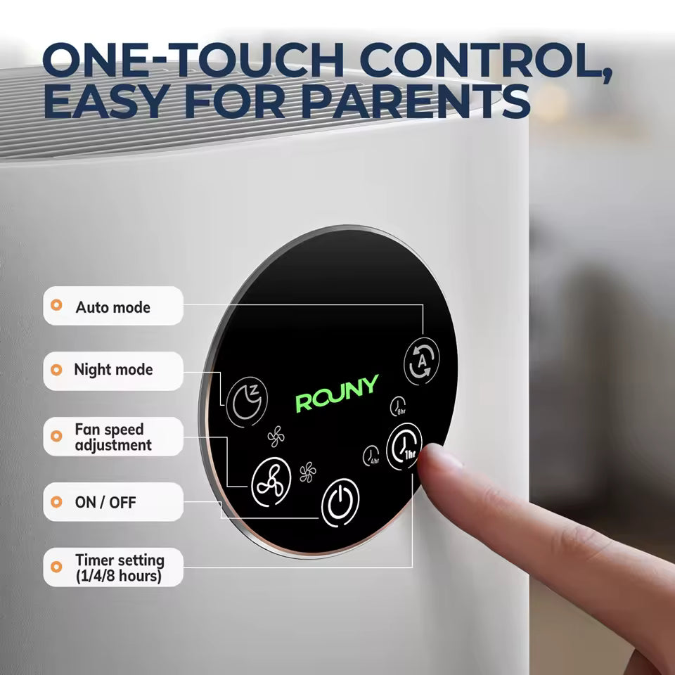 Purificateur d'Air HEPA H13 avec Humidificateur - Silencieux 25dB, 60m²