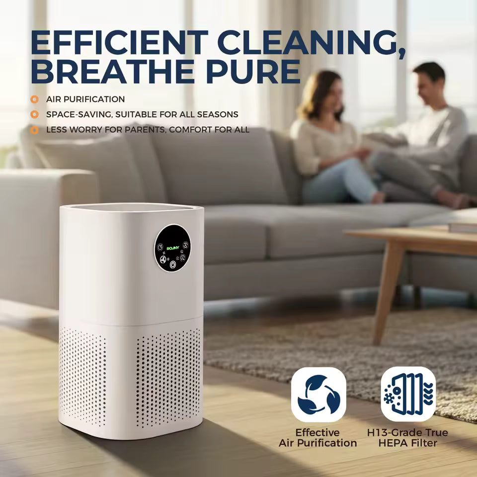 Purificateur d'Air HEPA H13 avec Humidificateur - Silencieux 25dB, 60m²