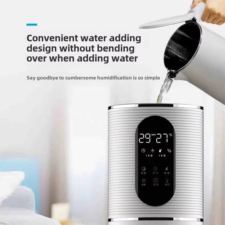 Humidificateur d'Air Ultrasons 8L - Grande Capacité au Sol - Fonction Aromathérapie & Ioniseur - Silencieux pour Grand Salon et Bureau