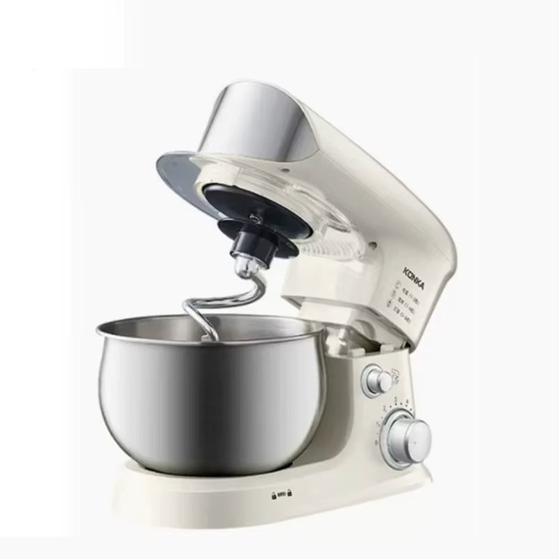 Robot Pâtissier Multifonction 600W – Bol Inox 3-5L – 6 Vitesses – Batteur Électrique avec Crochet à Pâte & Fouet