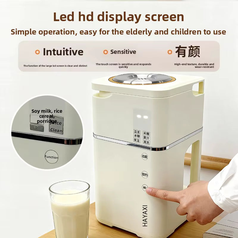 Machine à Lait de Soja Automatique 1L – Mini Blender Multifonction Sans Filtre, Silencieux, Chaud & Froid, Inox