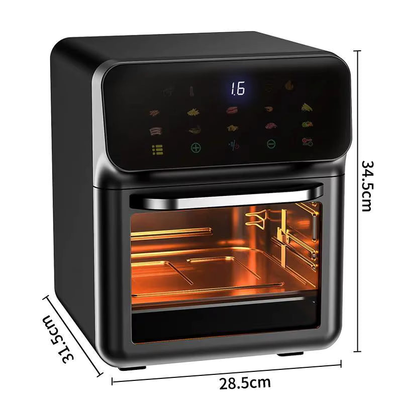 Friteuse à Air 10L Grande Capacité – Sans Huile, Écran Tactile, Cuisson 360°, Four à Convection Électrique Inox