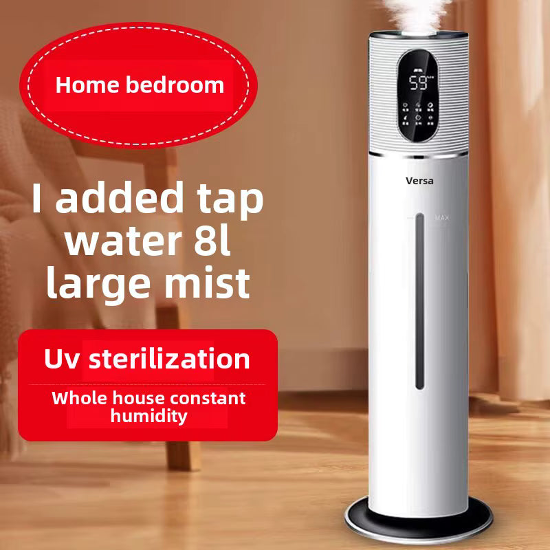 Humidificateur d'Air Ultrasons 8L - Grande Capacité au Sol - Fonction Aromathérapie & Ioniseur - Silencieux pour Grand Salon et Bureau
